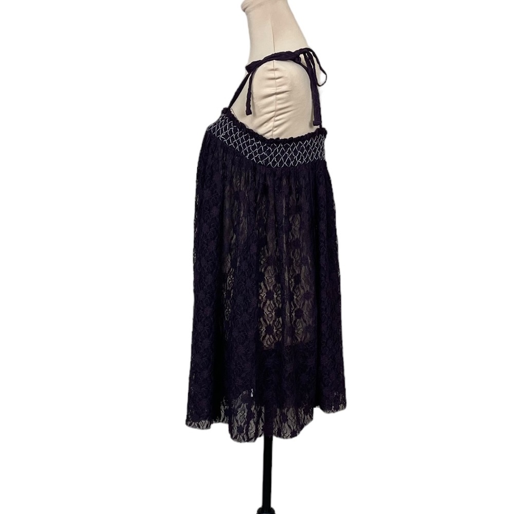 NWT Free People Intimately “Rule The World” Lace Romper in Plum Jam (F) - Picture 6 of 14